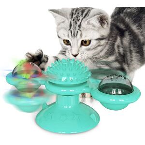 GreenZech (Blue) Dog Cat Food Ball Pet Toy Flip-Top Spinning Mill Scratch-Itch Toys Brush GreenZech (Blue) Dog Cat Food Ball Pet Toy Flip-Top Spinning Mill Scratch-Itch Toys Brush