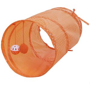 GreenZech (Orange) Collapsible Training Pet Cat Tunnel Toy with Bell And Plush Ball 2 Ways GreenZech (Orange) Collapsible Training Pet Cat Tunnel Toy with Bell And Plush Ball 2 Ways