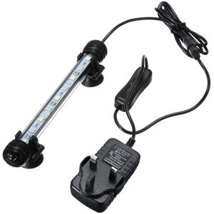 GreenZech (Blue, EU Plug) 18cm 2.5W LED Fish Tank Light IP68 Waterproof Aquarium Light Sub GreenZech (Blue, EU Plug) 18cm 2.5W LED Fish Tank Light IP68 Waterproof Aquarium Light Sub