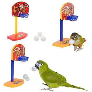 GreenZech 3Pcs Pet Birds Chew Parakeet Bell Balls Parrot Toys Birdie Basketball Hoop Prop GreenZech 3Pcs Pet Birds Chew Parakeet Bell Balls Parrot Toys Birdie Basketball Hoop Prop