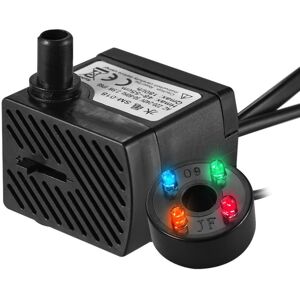 GreenZech 180L/H 2.5W Submersible Water Pump with 4 LED Light Ultra Quiet for Pond Aquariu GreenZech 180L/H 2.5W Submersible Water Pump with 4 LED Light Ultra Quiet for Pond Aquariu