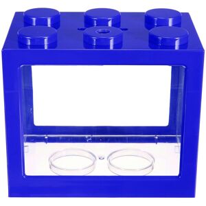 GreenZech (Blue) Colorful Clear Mini Fish Tank Aquarium LED Light Office Desktop Ornament GreenZech (Blue) Colorful Clear Mini Fish Tank Aquarium LED Light Office Desktop Ornament