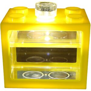GreenZech (Yellow) Colorful Clear Mini Fish Tank Aquarium LED Light Office Desktop Ornamen GreenZech (Yellow) Colorful Clear Mini Fish Tank Aquarium LED Light Office Desktop Ornamen