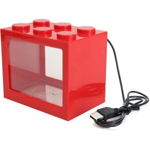 GreenZech (Red) Mini USB LED Light Clear Fish Tank Mini Aquarium Bo* Bettas Office Desktop GreenZech (Red) Mini USB LED Light Clear Fish Tank Mini Aquarium Bo* Bettas Office Desktop