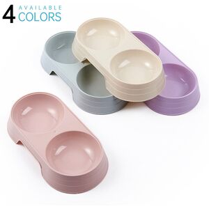 Unbranded Macaron Pet Double Cat Bowl Plastic Kitten Dog Food Drinking Tray Feeder Cat Fee Unbranded Macaron Pet Double Cat Bowl Plastic Kitten Dog Food Drinking Tray Feeder Cat Fee