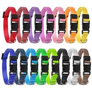 Heyu-Lotus 15 Pack Puppy Collars, Adjustable Puppy Whelping Collars Small Dog Sa Heyu-Lotus 15 Pack Puppy Collars, Adjustable Puppy Whelping Collars Small Dog Sa