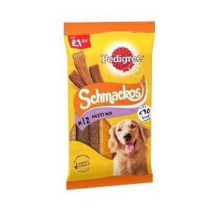 Pedigree Schmackos Dog Treats Multi Mix 12 Strips 86g (Pack of 9) Pedigree Schmackos Dog Treats Multi Mix 12 Strips 86g (Pack of 9)