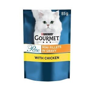 Purina Gourmet Perle Mini Fillets in Gravy with Chicken 85g (Pack of 26) Purina Gourmet Perle Mini Fillets in Gravy with Chicken 85g (Pack of 26)