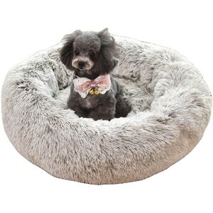 GreenZech (White, M) Pet Dog Cat Calming Bed Round Warm Soft Plush Sleeping Bed Donut Cush GreenZech (White, M) Pet Dog Cat Calming Bed Round Warm Soft Plush Sleeping Bed Donut Cush