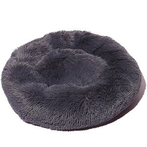 GreenZech (Dark Grey) 50cm Plush Fluffy Soft Pet Bed for Cats Dogs Circular Design Calming GreenZech (Dark Grey) 50cm Plush Fluffy Soft Pet Bed for Cats Dogs Circular Design Calming