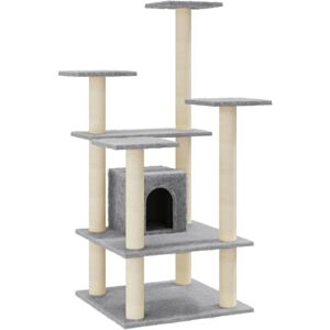 vidaXL Cat Tree with Sisal Posts - 110cm Indoor Climbing Tower vidaXL Cat Tree with Sisal Posts - 110cm Indoor Climbing Tower