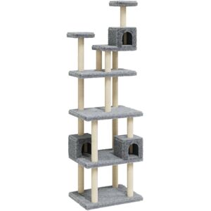 vidaXL Cat Tree with Sisal Posts - 188cm Indoor Play Tower vidaXL Cat Tree with Sisal Posts - 188cm Indoor Play Tower