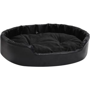 vidaXL Dog Bed Black 90x79x20 cm Plush and Faux Leather - Dog Bed vidaXL Dog Bed Black 90x79x20 cm Plush and Faux Leather - Dog Bed