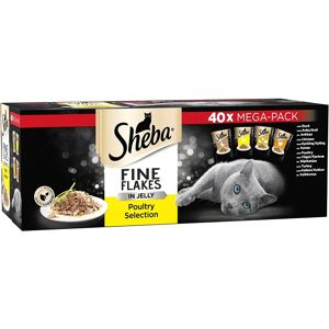 Sheba Fine Flakes in Jelly- Poultry Collection - Wet cat food pouches for adult Sheba Fine Flakes in Jelly- Poultry Collection - Wet cat food pouches for adult