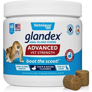 Vetnique Labs Glandex Advanced Strength Vet-Recommended Anal Gland Chews for Dogs – MegaFiber, Vetnique Labs Glandex Advanced Strength Vet-Recommended Anal Gland Chews for Dogs – MegaFiber,