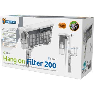 SuperFish Hang On External Aquarium Filter 200 Waterfall Hanging Filtration Skim SuperFish Hang On External Aquarium Filter 200 Waterfall Hanging Filtration Skim