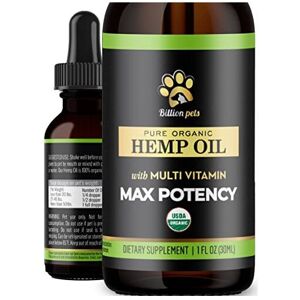 Billion Pets - Hemp Oil for Dogs Cats - Made In USA - Max Potency - Calming Drop Billion Pets - Hemp Oil for Dogs Cats - Made In USA - Max Potency - Calming Drop