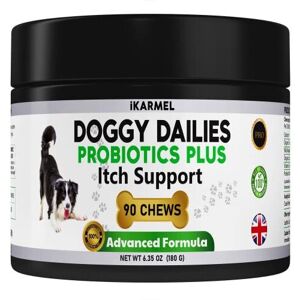 iKARMEL Doggy Dailies Probiotics for Dogs (90 Chews) - Canine Supplements for Di iKARMEL Doggy Dailies Probiotics for Dogs (90 Chews) - Canine Supplements for Di