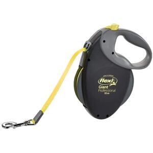 Flexi Giant Neon Tape Black Large 8m Retractable Dog Leash/Lead for dogs up to 5 Flexi Giant Neon Tape Black Large 8m Retractable Dog Leash/Lead for dogs up to 5