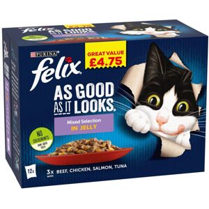 felix As Good As It Looks Mixed Selection in Jelly 12x100g (Pack of 4) felix As Good As It Looks Mixed Selection in Jelly 12x100g (Pack of 4)