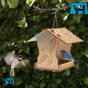 Y Homeware Hanging Wooden Bird House Feeder Garden Tables Premium Feeding Station Y Homeware Hanging Wooden Bird House Feeder Garden Tables Premium Feeding Station
