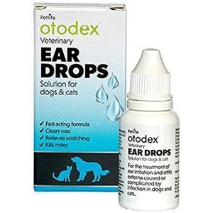SIPW Otodex Ear Drops for Cats & Dogs, 14 ml - Kills Ear Mites, Removes Wax, Fast-Act SIPW Otodex Ear Drops for Cats & Dogs, 14 ml - Kills Ear Mites, Removes Wax, Fast-Act