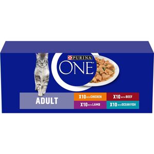 Purina ONE Adult Cat Food Mini Fillets in Gravy, 40 x 85g Purina ONE Adult Cat Food Mini Fillets in Gravy, 40 x 85g