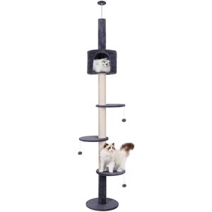 ELECWISH (Blue) 4-Tier Cat Tree Floor To Ceiling Climbing Tower ELECWISH (Blue) 4-Tier Cat Tree Floor To Ceiling Climbing Tower