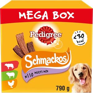 Pedigree Schmackos Mega Pack 110 Strips Snacks, Dog Treat Multipack with Beef, L Pedigree Schmackos Mega Pack 110 Strips Snacks, Dog Treat Multipack with Beef, L