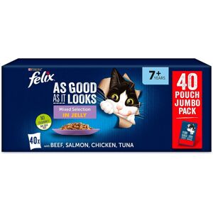 Felix As Good As It Looks Senior Cat Mixed Selection, 40 x 100 g Felix As Good As It Looks Senior Cat Mixed Selection, 40 x 100 g
