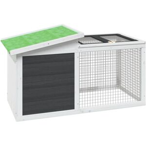 vidaXL Rabbit Hutch Grey - Rabbit, Small Pet Enclosure vidaXL Rabbit Hutch Grey - Rabbit, Small Pet Enclosure