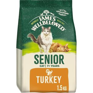 James Wellbeloved Senior Turkey 1.5 kg Bag, Hypoallergenic Dry Cat Food James Wellbeloved Senior Turkey 1.5 kg Bag, Hypoallergenic Dry Cat Food