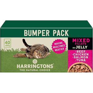 Harringtons Mixed Selection in Jelly Wet Adult Cat Food Bumper Pack 40 x 85g Harringtons Mixed Selection in Jelly Wet Adult Cat Food Bumper Pack 40 x 85g