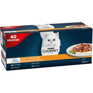 Purina Gourmet Wet Cat Food Pouches Perle Chef's Collection 40 x 85g Mix Fish Lamb Duc Purina Gourmet Wet Cat Food Pouches Perle Chef's Collection 40 x 85g Mix Fish Lamb Duc
