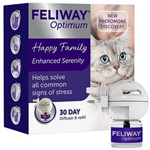 FELIWAY Optimum Diffuser & 30 Day Refill 48 ml (D92110B) - Calms Cat Anxiety, St FELIWAY Optimum Diffuser & 30 Day Refill 48 ml (D92110B) - Calms Cat Anxiety, St