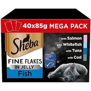 Sheba Fine Flakes in Jelly ? Fish Collection ? Wet Cat Food Pouches for Adult Ca Sheba Fine Flakes in Jelly ? Fish Collection ? Wet Cat Food Pouches for Adult Ca