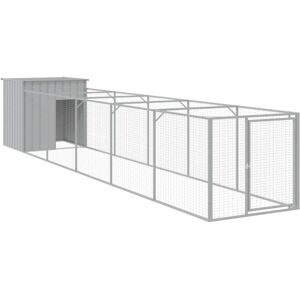 vidaXL Dog House with Run - Large Steel Shelter for Pets vidaXL Dog House with Run - Large Steel Shelter for Pets