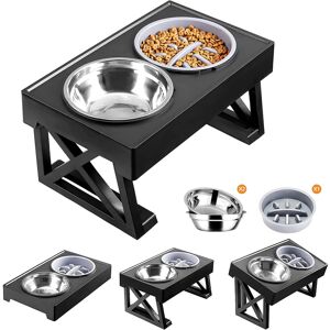 Unbranded Elevated Dog Bowls For Large Dogs, Medium And Small, 15 Tilted Adjustable Raised Unbranded Elevated Dog Bowls For Large Dogs, Medium And Small, 15 Tilted Adjustable Raised