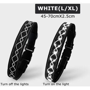 GreenZech (White) LED Dog Pet Collar Flashing Luminous Safety Night Light Flashing Adjusta GreenZech (White) LED Dog Pet Collar Flashing Luminous Safety Night Light Flashing Adjusta