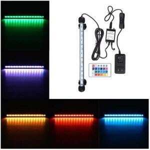 GreenZech (EU Plug) 28CM RGB Remote Waterproof ip68 Aquarium LED Fish Tank Light Bar Subme GreenZech (EU Plug) 28CM RGB Remote Waterproof ip68 Aquarium LED Fish Tank Light Bar Subme