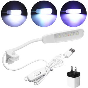 GreenZech (White) Flexible USB LED Aquarium Light Arm Clip on Plant Grow Fish Tank AC220-2 GreenZech (White) Flexible USB LED Aquarium Light Arm Clip on Plant Grow Fish Tank AC220-2