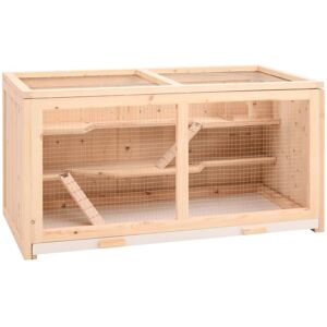 vidaXL Hamster Cage 104x52x54 cm Solid Wood Fir Small Animal Enclosure vidaXL Hamster Cage 104x52x54 cm Solid Wood Fir Small Animal Enclosure