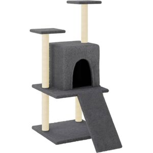 vidaXL Cat tree with sisal scratching posts 110 cm dark grey vidaXL Cat tree with sisal scratching posts 110 cm dark grey