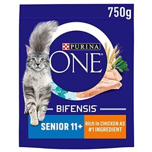 Purina ONE 11+ Dry Cat Food Rich in Chicken 750g (Pack of 4), Packaging May Vary Purina ONE 11+ Dry Cat Food Rich in Chicken 750g (Pack of 4), Packaging May Vary