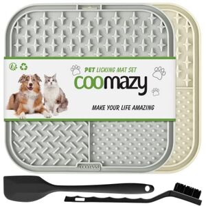 Coomazy Licky Mats for Dogs 2 Pcs Dog Slow Feeding Lick Mats with Suction Cup Bo Coomazy Licky Mats for Dogs 2 Pcs Dog Slow Feeding Lick Mats with Suction Cup Bo