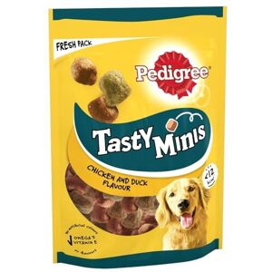Pedigree Tasty Minis - Dog Treats, Chewy Cubes with Chicken and Duck Flavour - T Pedigree Tasty Minis - Dog Treats, Chewy Cubes with Chicken and Duck Flavour - T