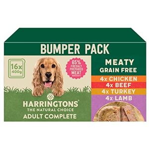 Harringtons Grain Free Hypoallergenic Wet Dog Food Meaty Pack 16x400g - Chicken, Harringtons Grain Free Hypoallergenic Wet Dog Food Meaty Pack 16x400g - Chicken,