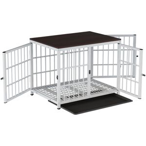 Bingopaw White M 30inch Wooden Dog Crate End Table - Dog Crate End Table Bingopaw White M 30inch Wooden Dog Crate End Table - Dog Crate End Table