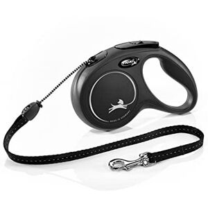 Flexi New Classic Cord Black Medium 5m Retractable Dog Lead (Up to 20 kg) - Refl Flexi New Classic Cord Black Medium 5m Retractable Dog Lead (Up to 20 kg) - Refl