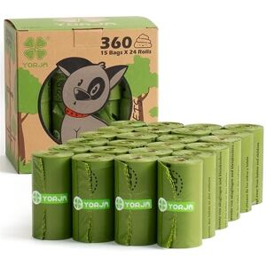 YORJA Dog Poo Bags, 360 Pet Poop Bags, Extra Thick and Strong 100% Leak-Proof Un YORJA Dog Poo Bags, 360 Pet Poop Bags, Extra Thick and Strong 100% Leak-Proof Un